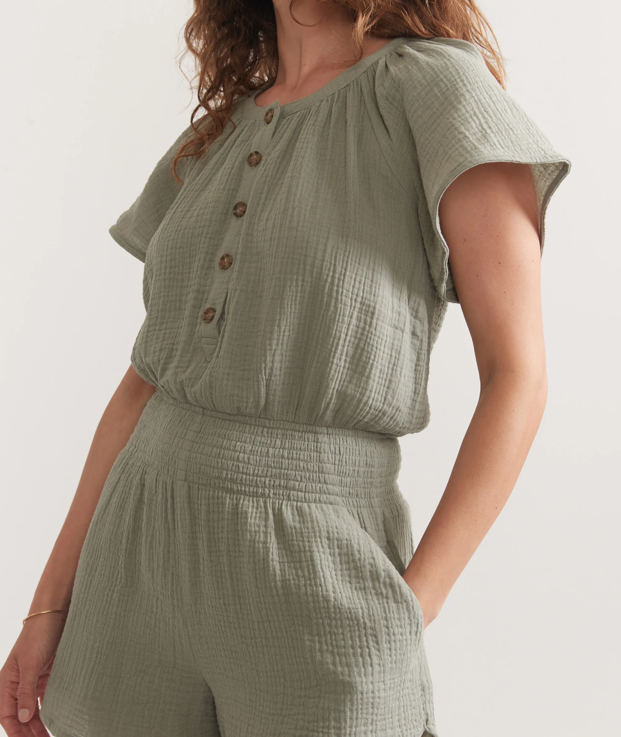 Bella Double Cloth Romper - Image 2