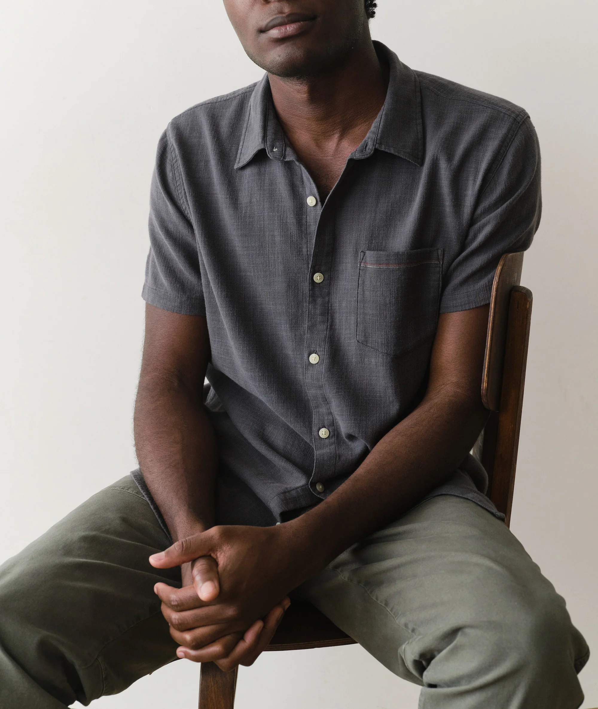 Stretch Selvage Short Sleeve Shirt - Image 2