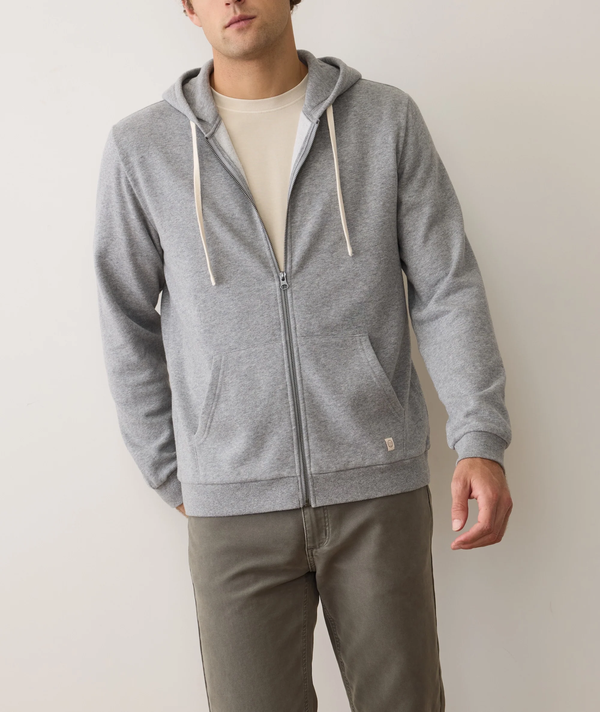Men's Cloud 9 Fleece Full Zip Hoodie in Heather Grey - Image 2