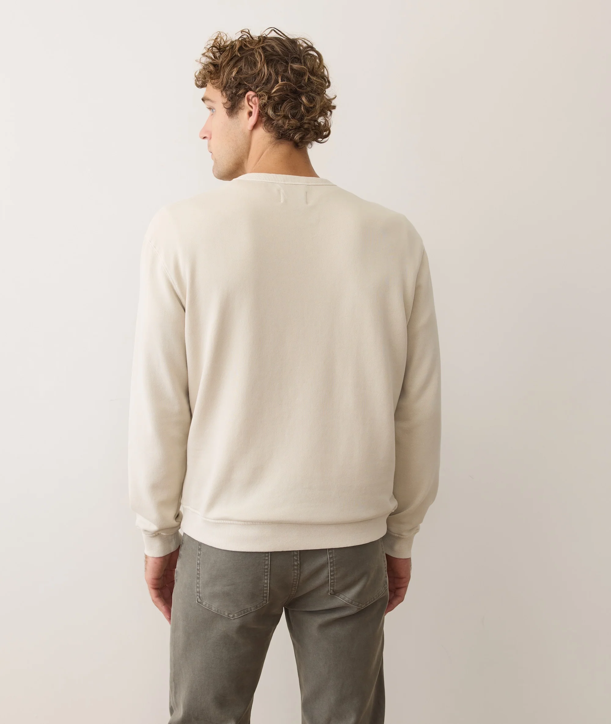 Men's Cloud 9 Fleece Relaxed Crewneck in Whitecap - Image 6