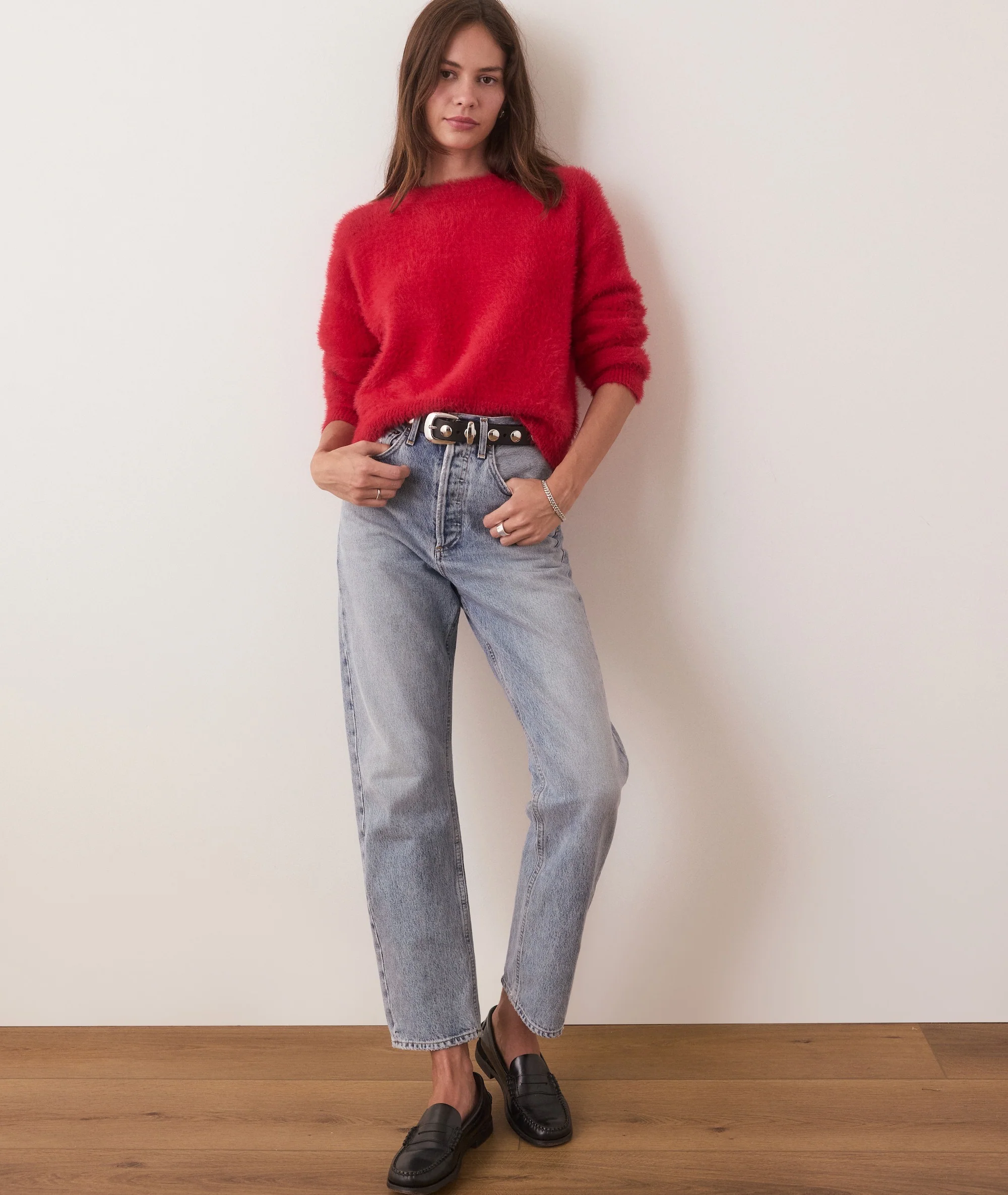 Eyelash Cropped Crewneck Sweater - Image 4