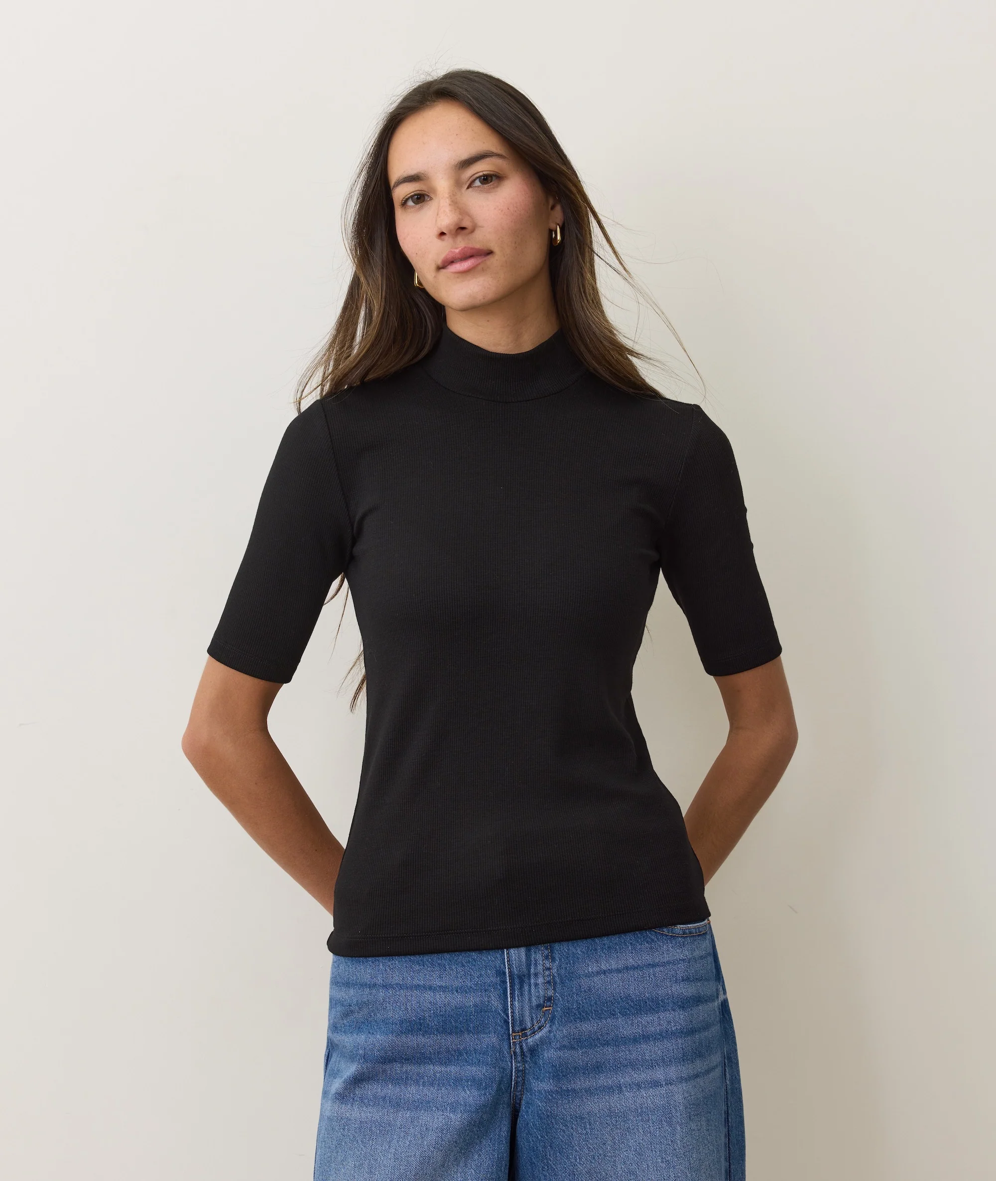 Lexi Rib Mock Neck Top - Image 3