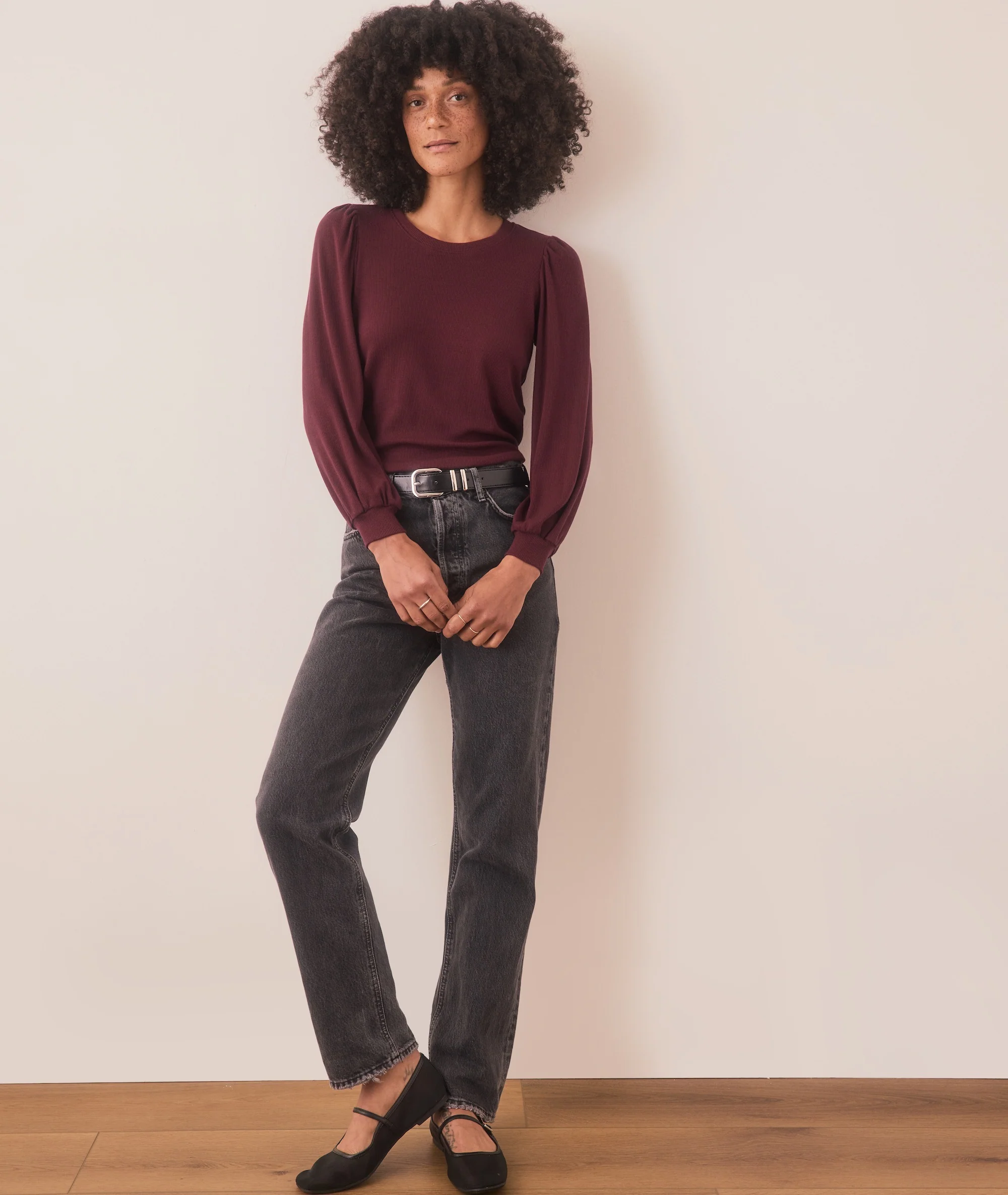Lexi Rib Puff Sleeve Top - Image 5
