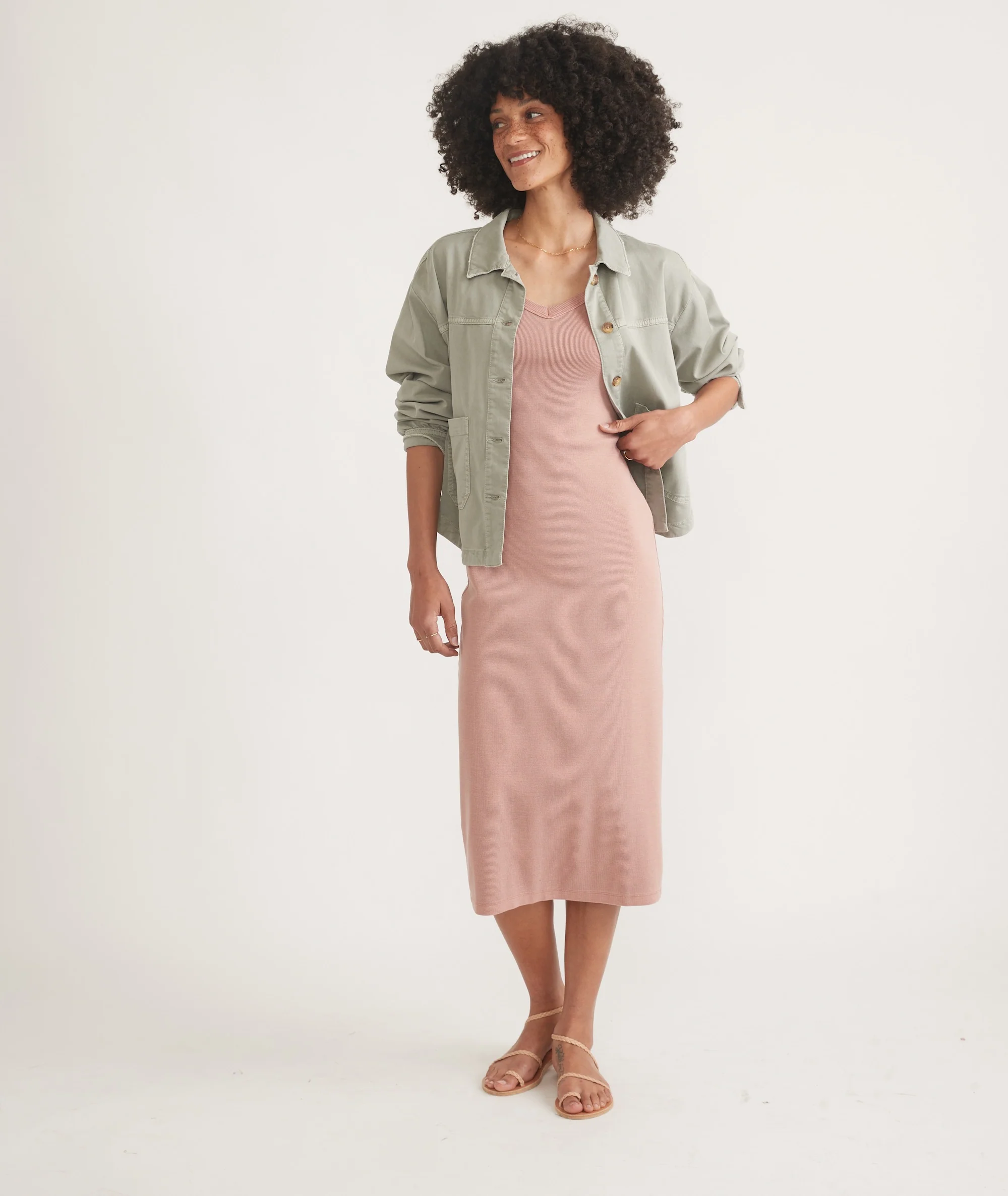 Lexi Rib Sun-In Spaghetti Strap Dress - Image 6