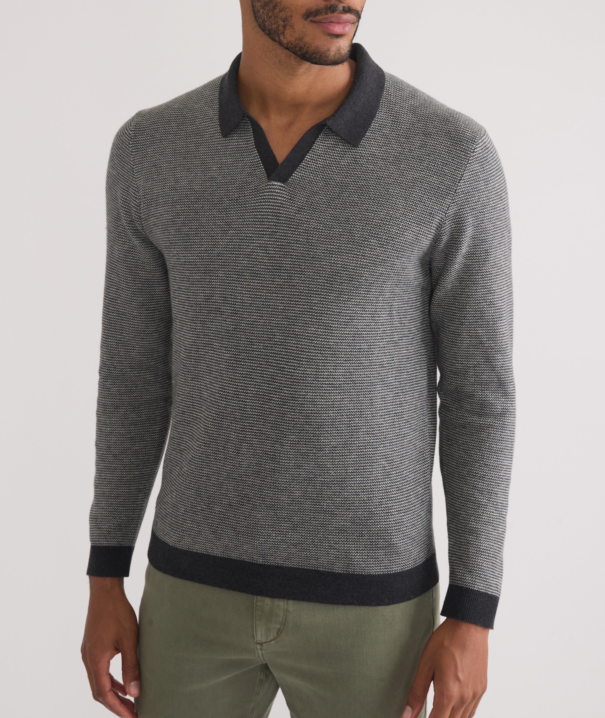 Liam Long Sleeve Sweater Polo - Image 2