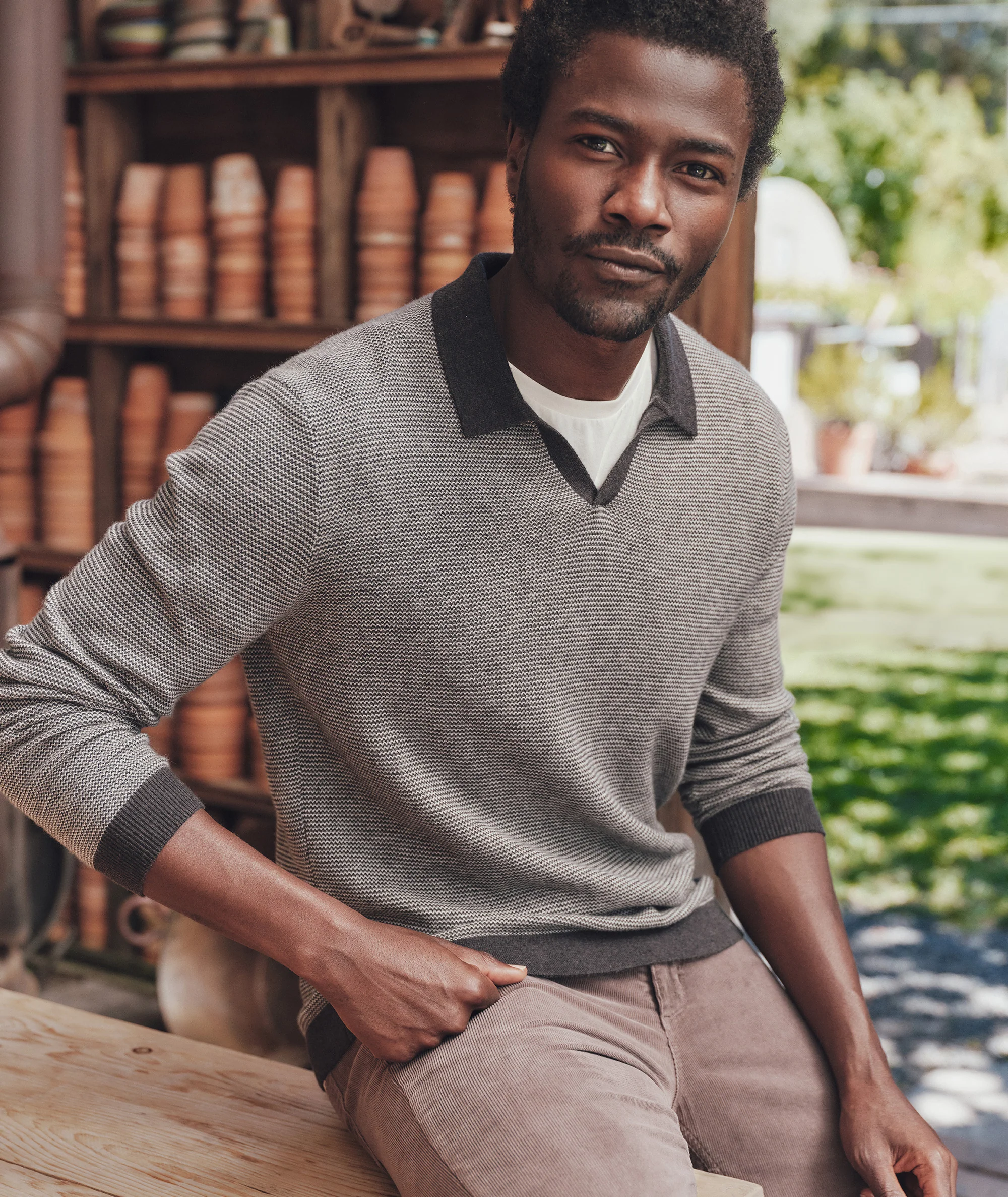Liam Long Sleeve Sweater Polo - Image 4
