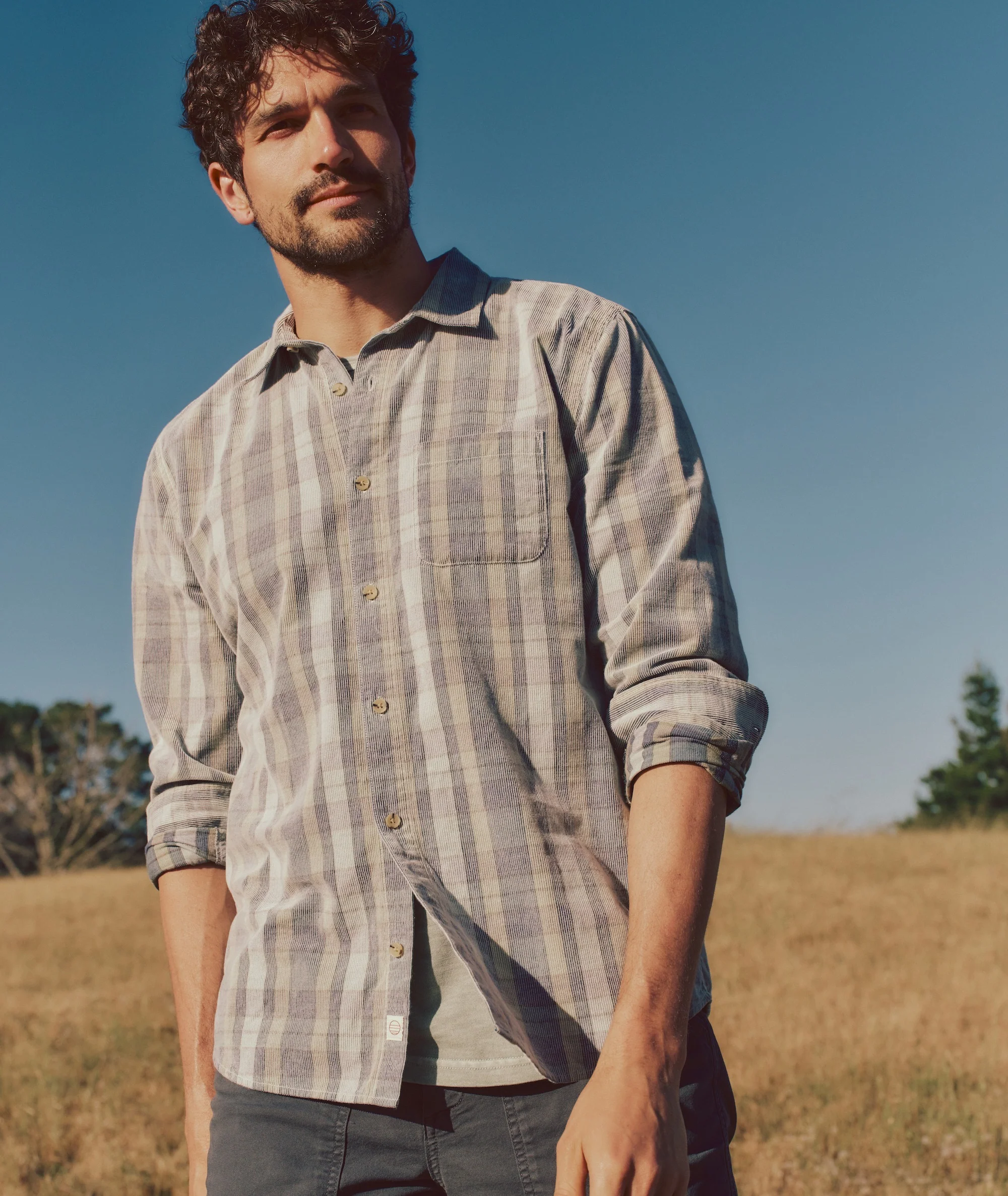 Lightweight Plaid Corduroy Shirt - Image 7