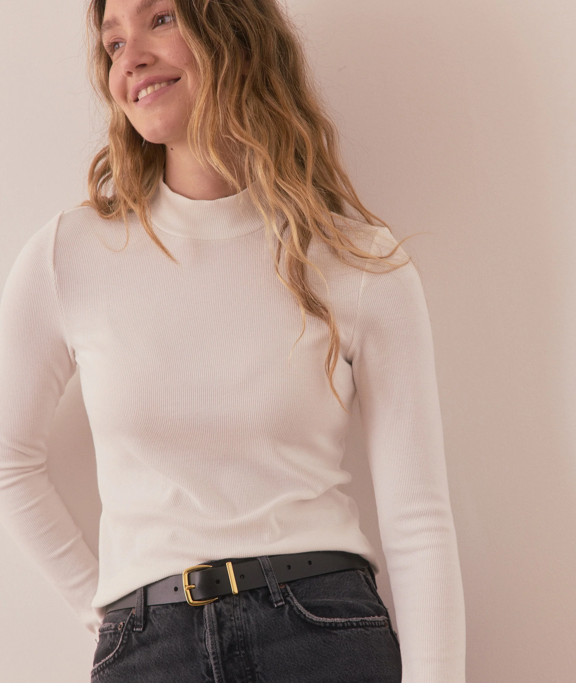 Lexi Rib Longsleeve Mock Neck - Image 3
