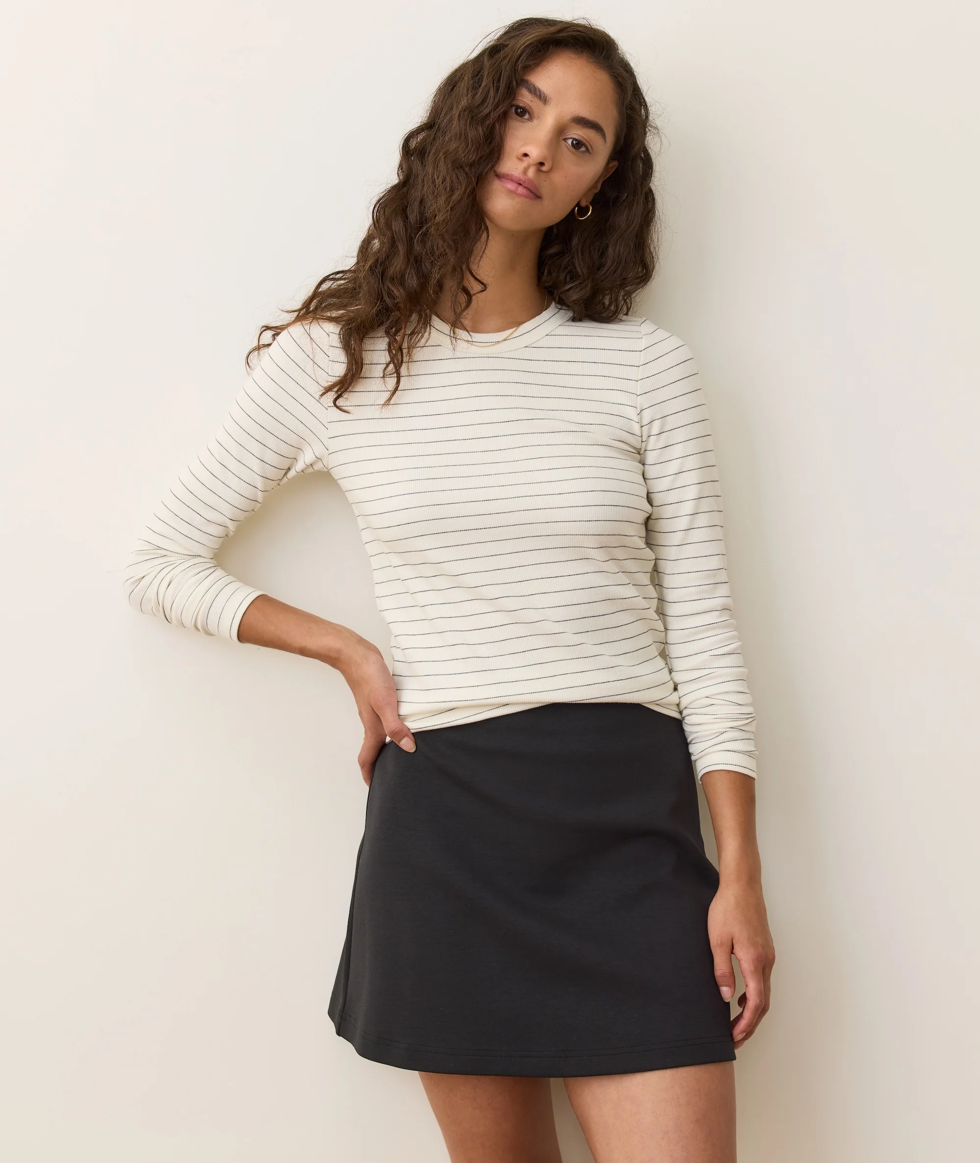 Lexi Rib Sun-In Longsleeve Crew Tee