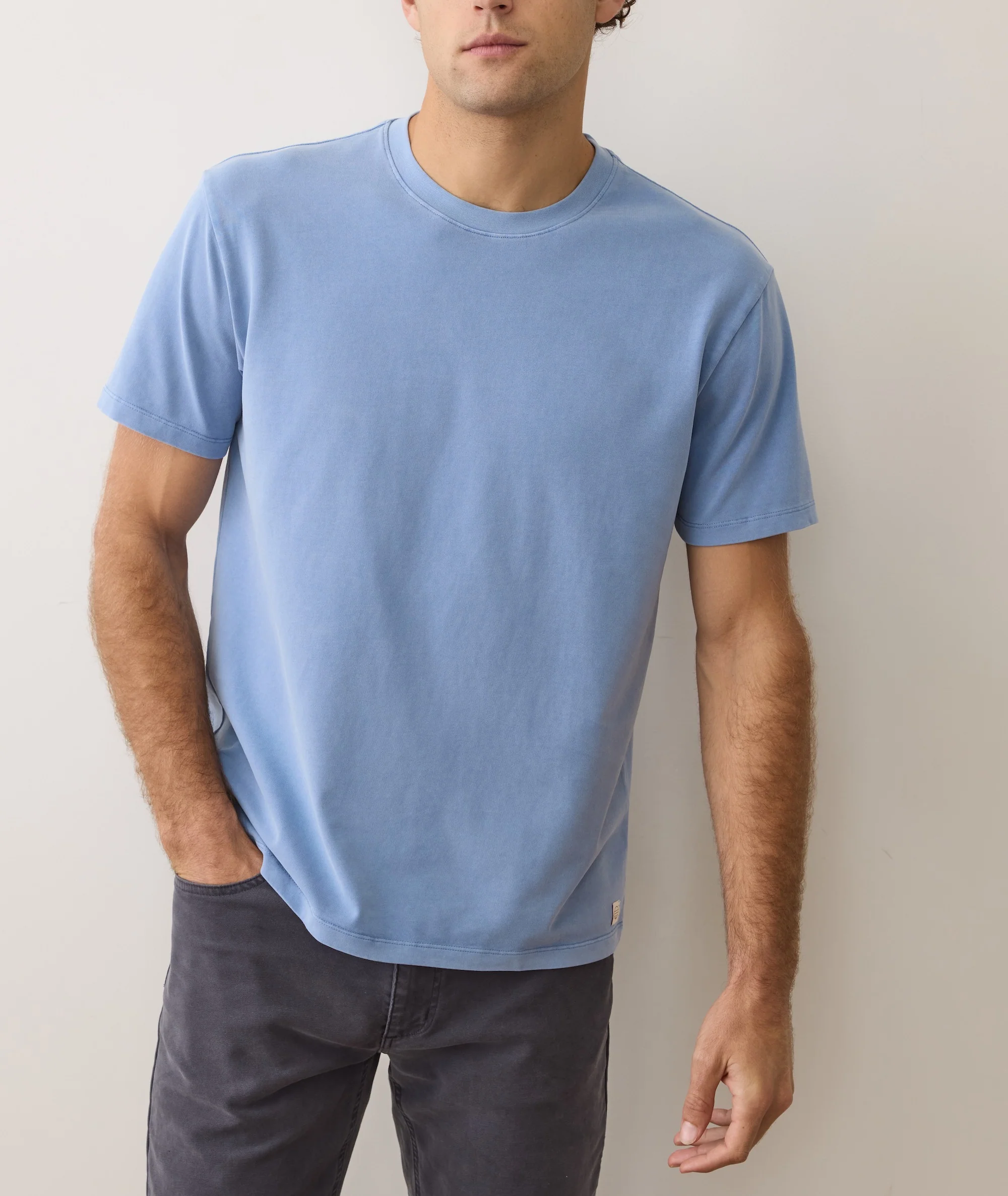 Men's Luxe 250 Tee in Coastal Blue - Image 5