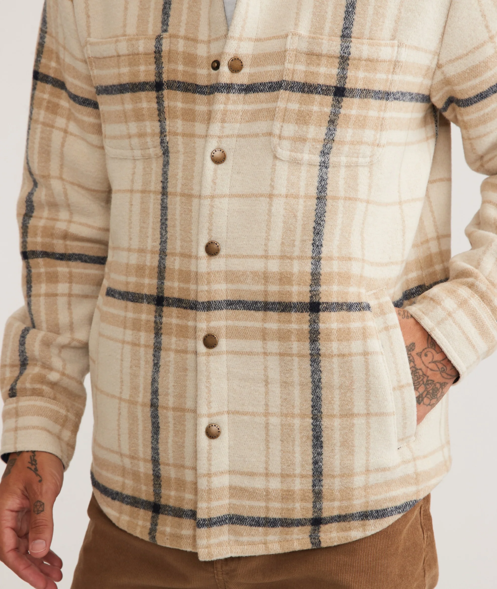 Plaid Snap Shacket - Image 3