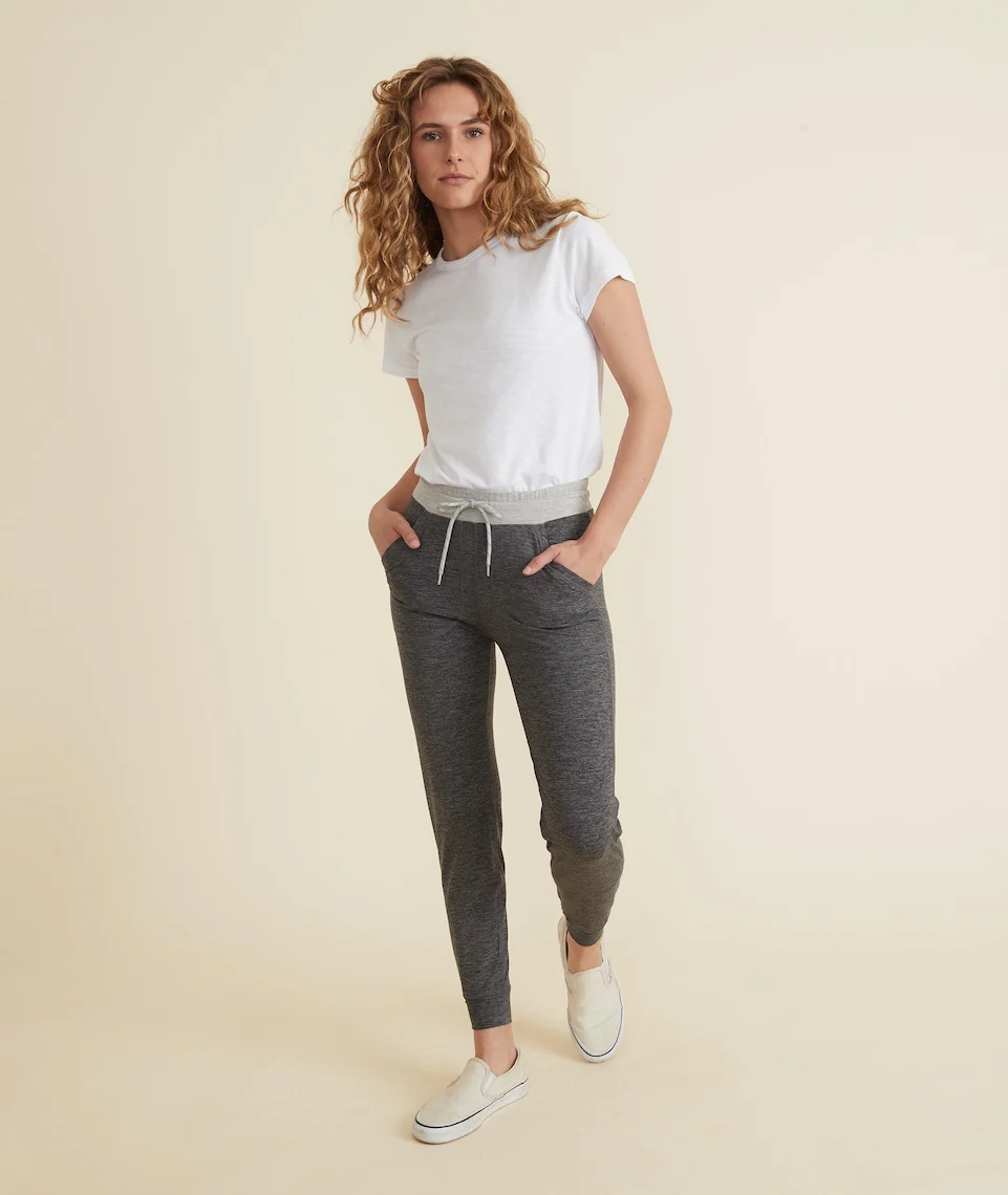 Women's Sport Jogger in Heather Grey - Image 2