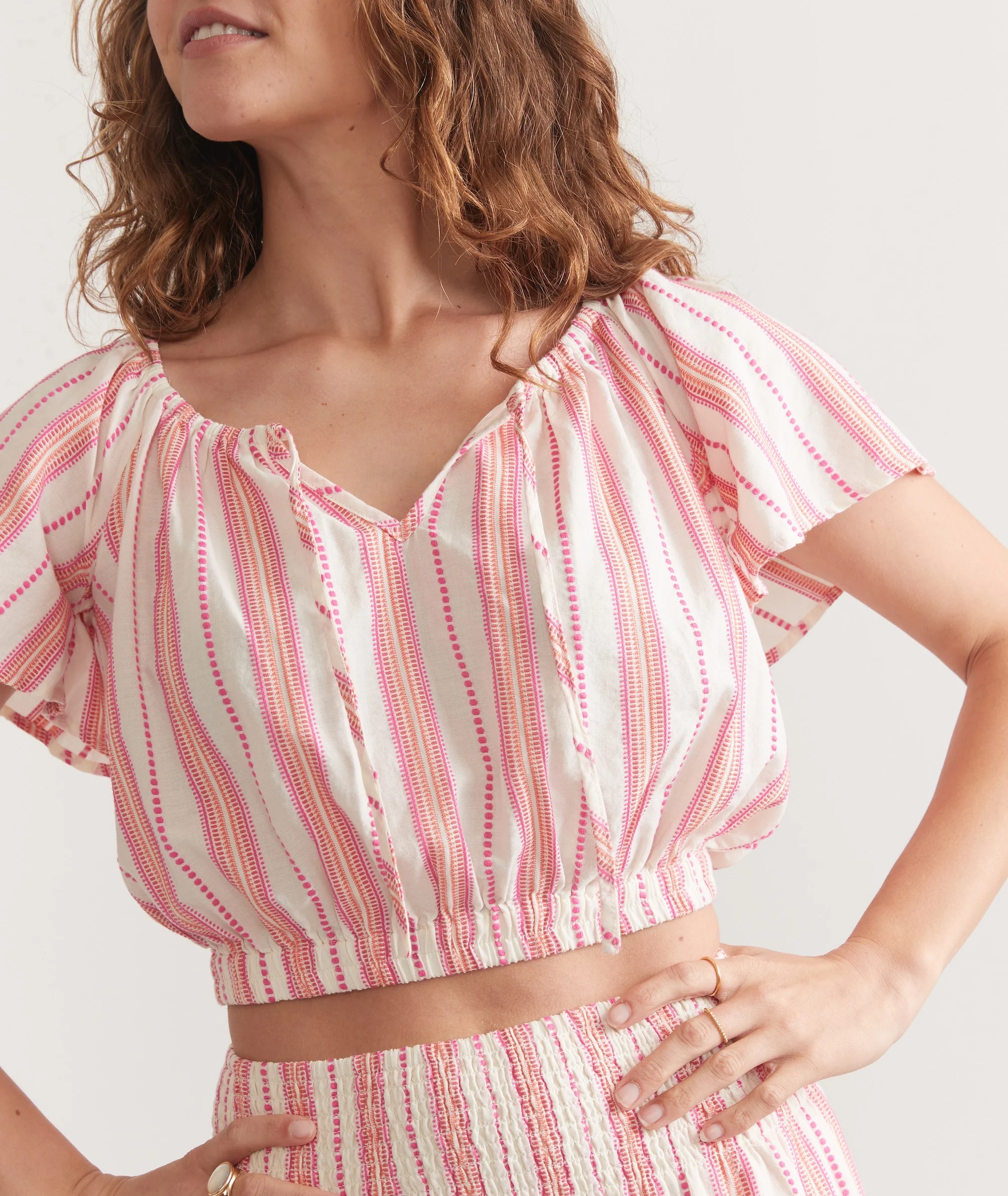 Tiana Textured Cropped Blouse - Image 3