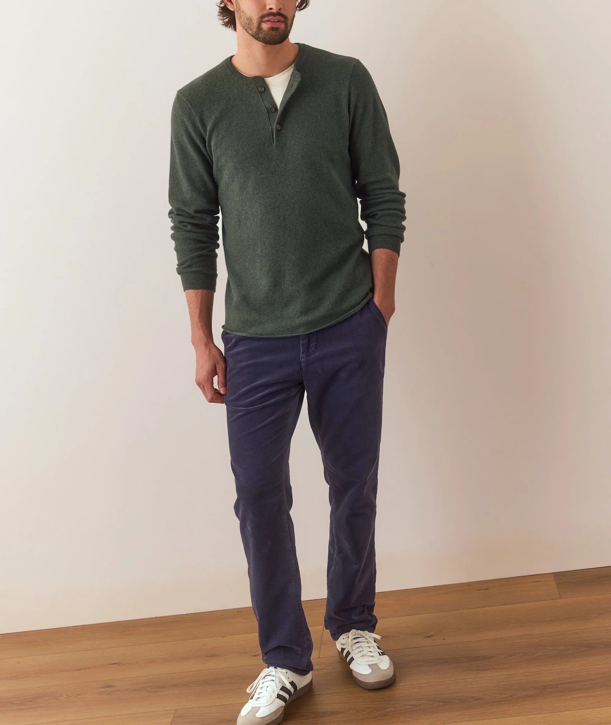 Merino Blend Sweater Henley - Image 6
