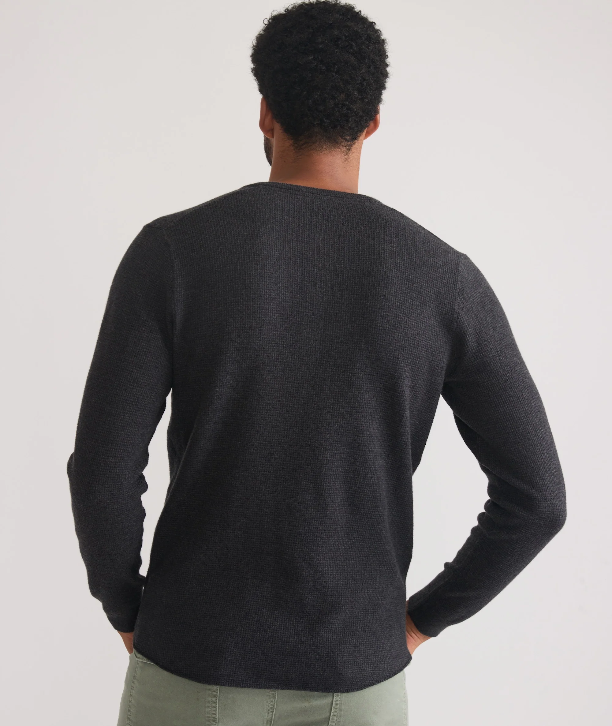 Merino Blend Sweater Henley - Image 5