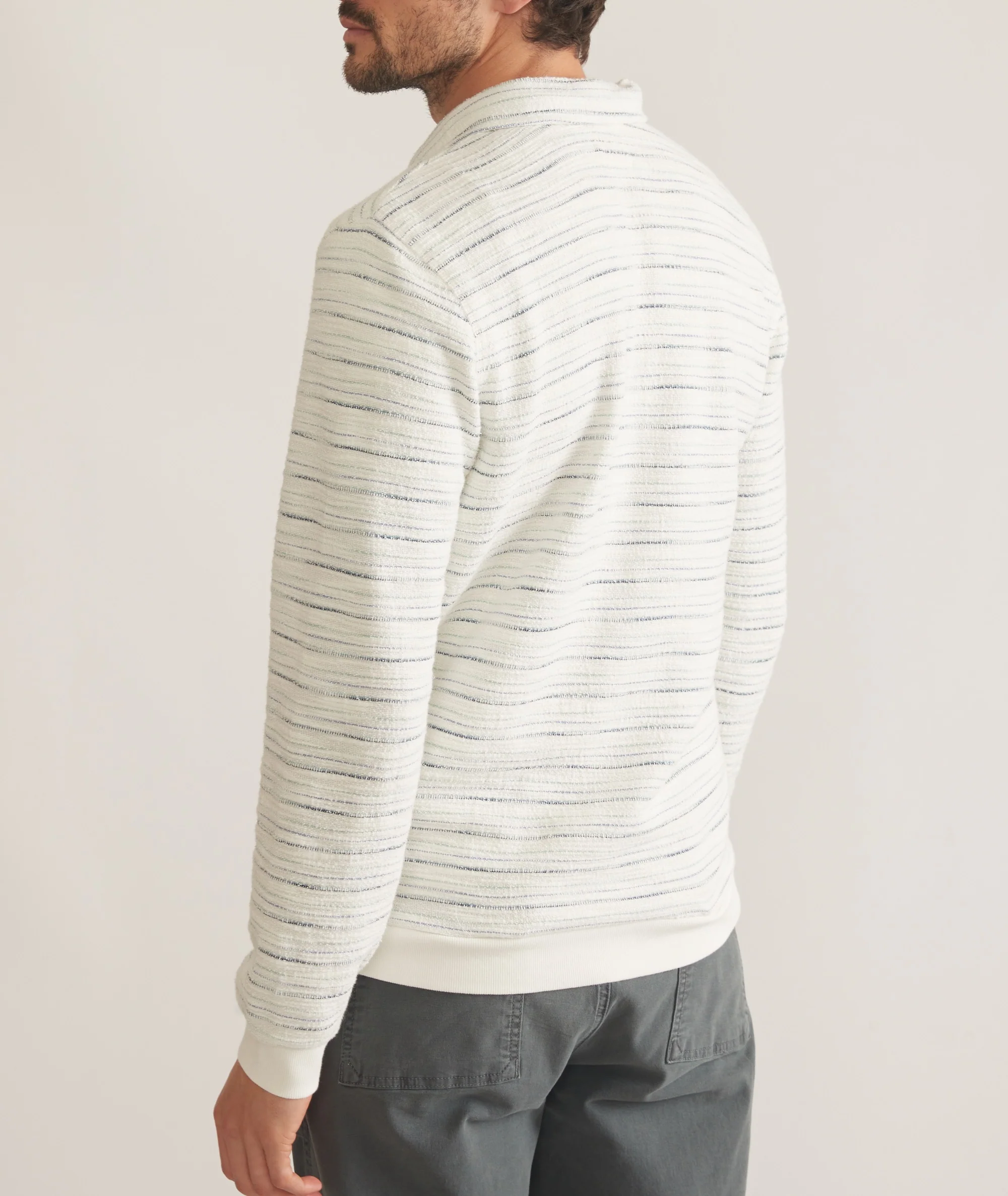 Textured Stripe Quarter Zip - Image 5