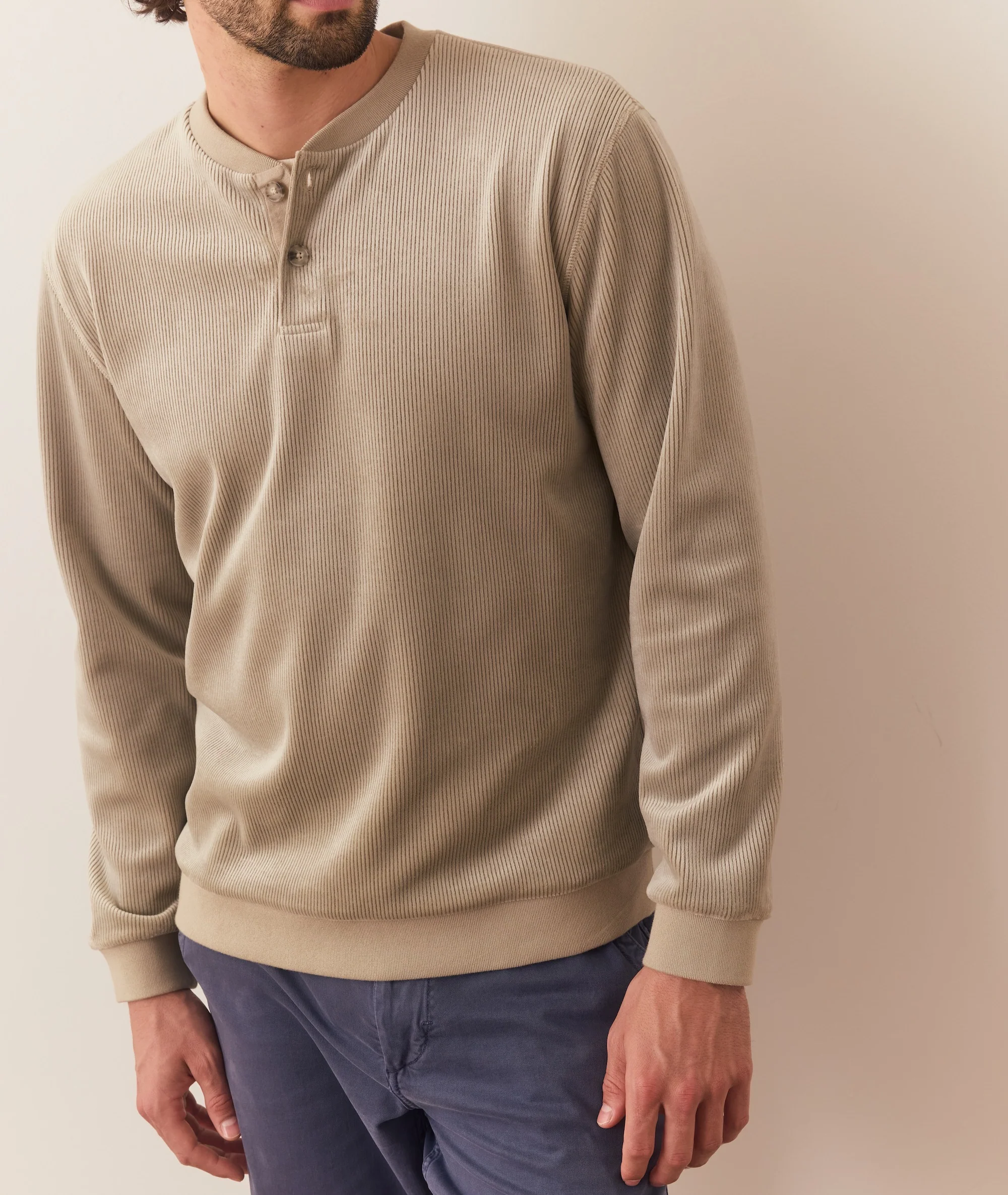 Cord Velour Henley - Image 3