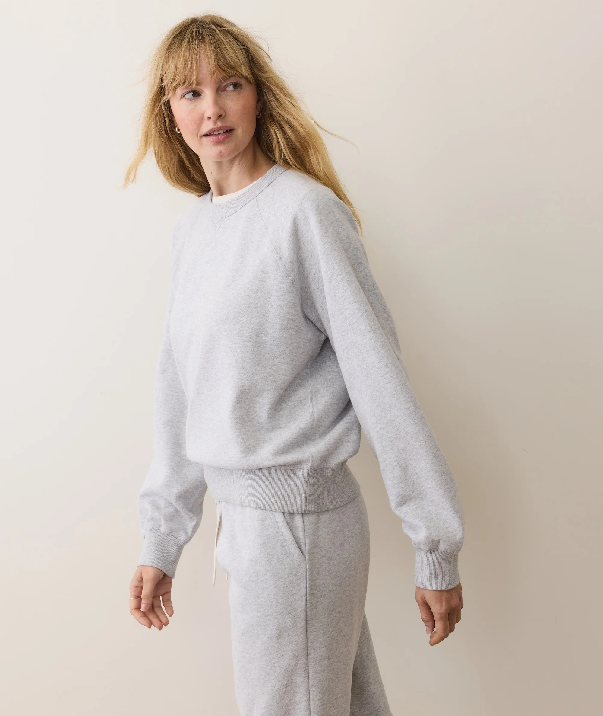 Women's Cloud 9 Fleece Sweatshirt in Light Heather Grey - Image 6
