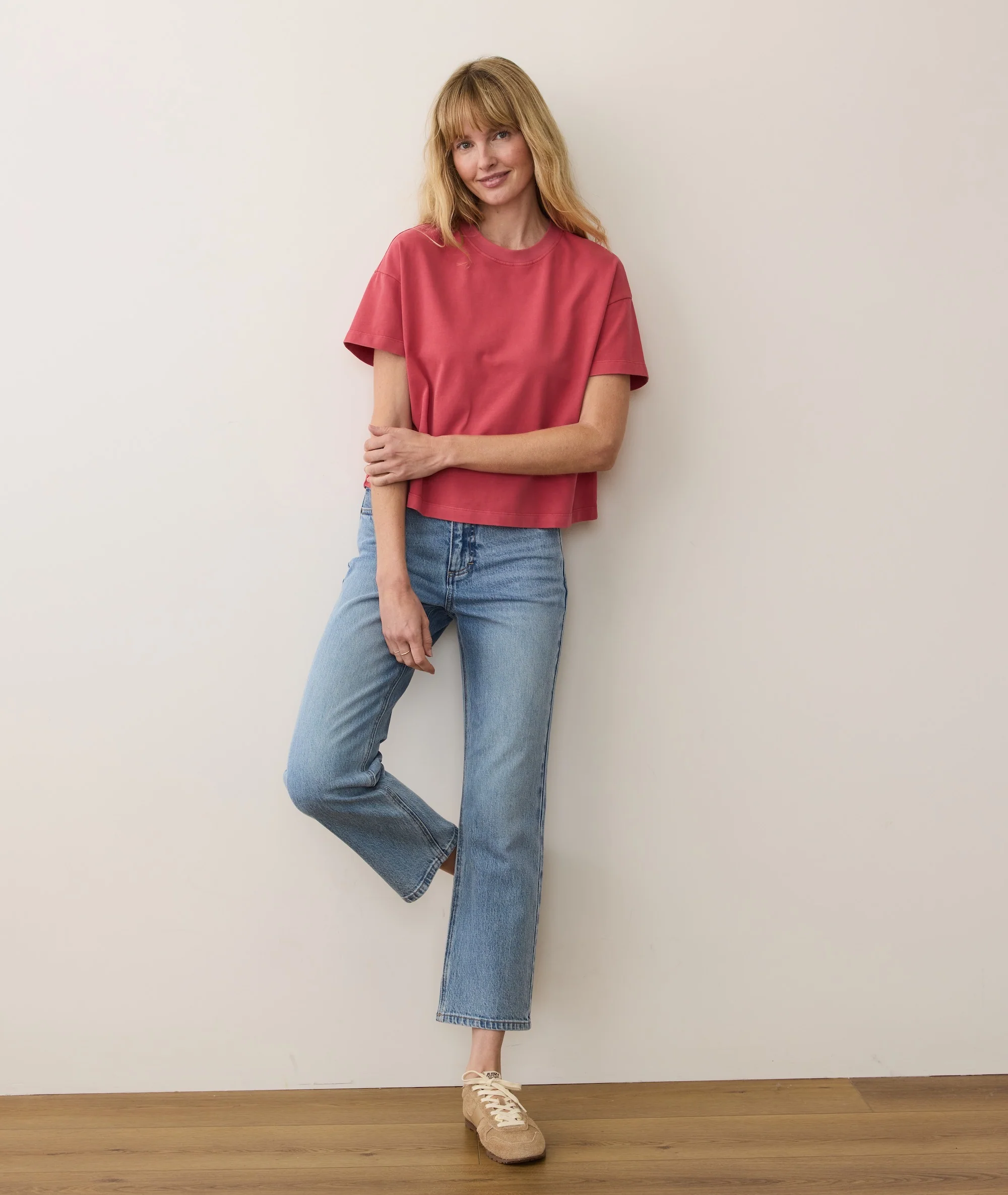 Women's Luxe Sueded Tee in Baked Apple - Image 6